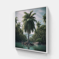 Exotic Flora Retreat-Canvas-artwall-40x40 cm-White-Artwall