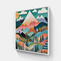 Breathtaking Mountain Escape-Canvas-artwall-20x20 cm-White-Artwall