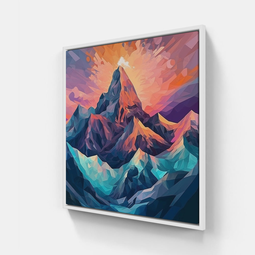 Majestic Mountain Landscape-Canvas-artwall-20x20 cm-White-Artwall