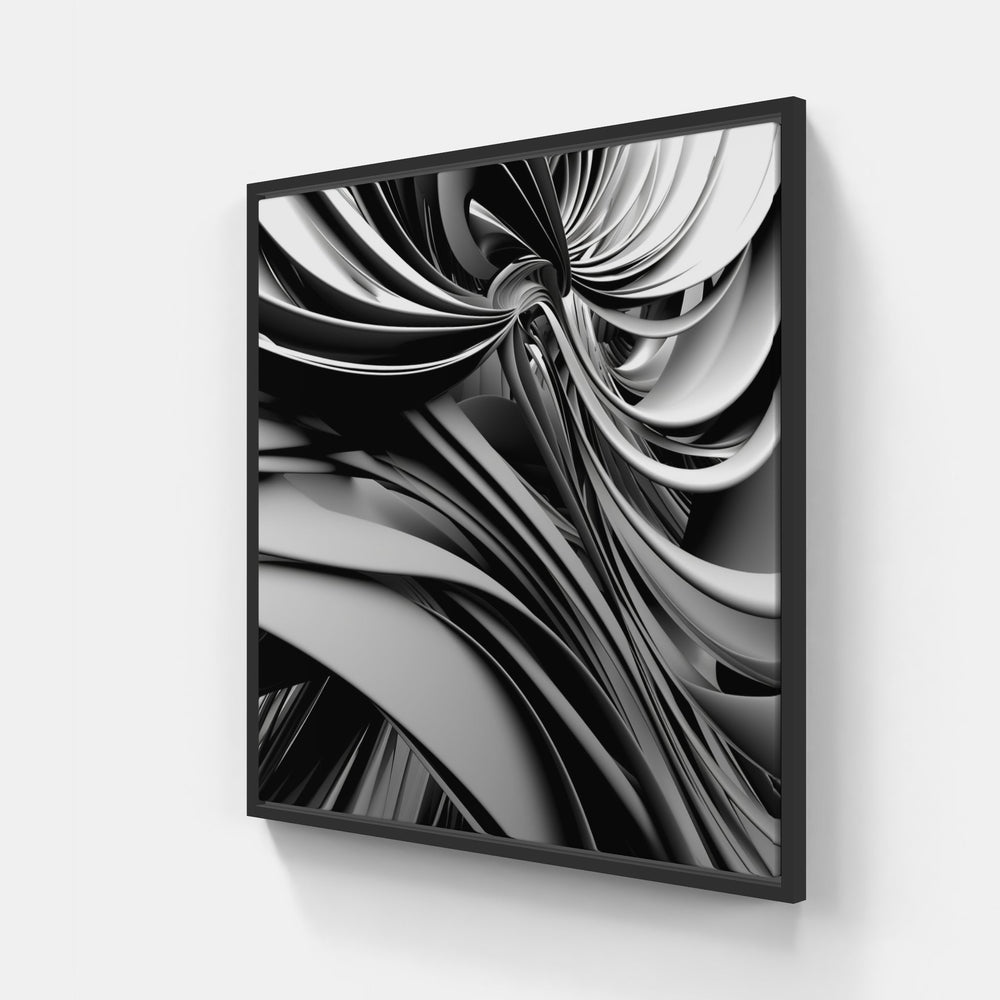 Life three dimensional-Canvas-artwall-20x20 cm-Black-Artwall