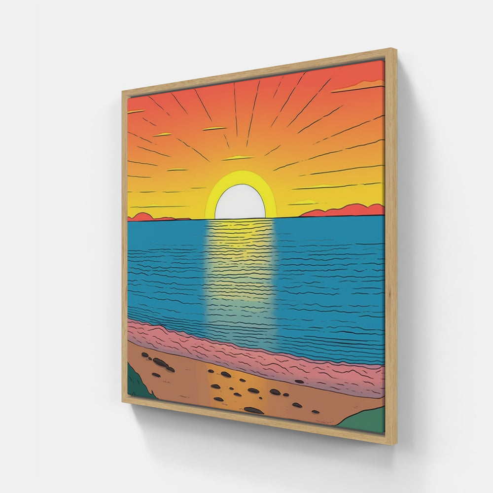 Picturesque Sunset Oasis-Canvas-artwall-Artwall