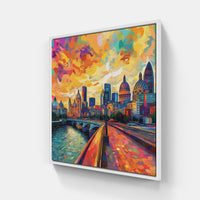 London Kaleidoscope-Canvas-artwall-20x20 cm-White-Artwall