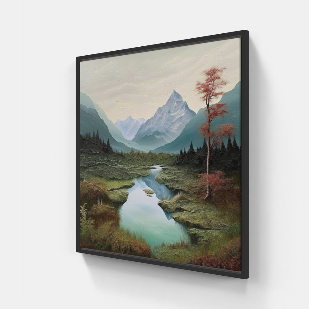 Mountain Wonderland Art-Canvas-artwall-20x20 cm-Black-Artwall
