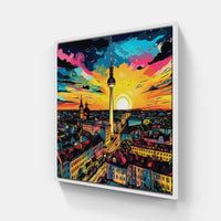 Berlin Kaleidoscope of Colors-Canvas-artwall-20x20 cm-White-Artwall