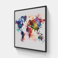 Prismatic World Panorama-Canvas-artwall-20x20 cm-Black-Artwall