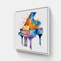 Harmonious Piano Serenade-Canvas-artwall-20x20 cm-White-Artwall