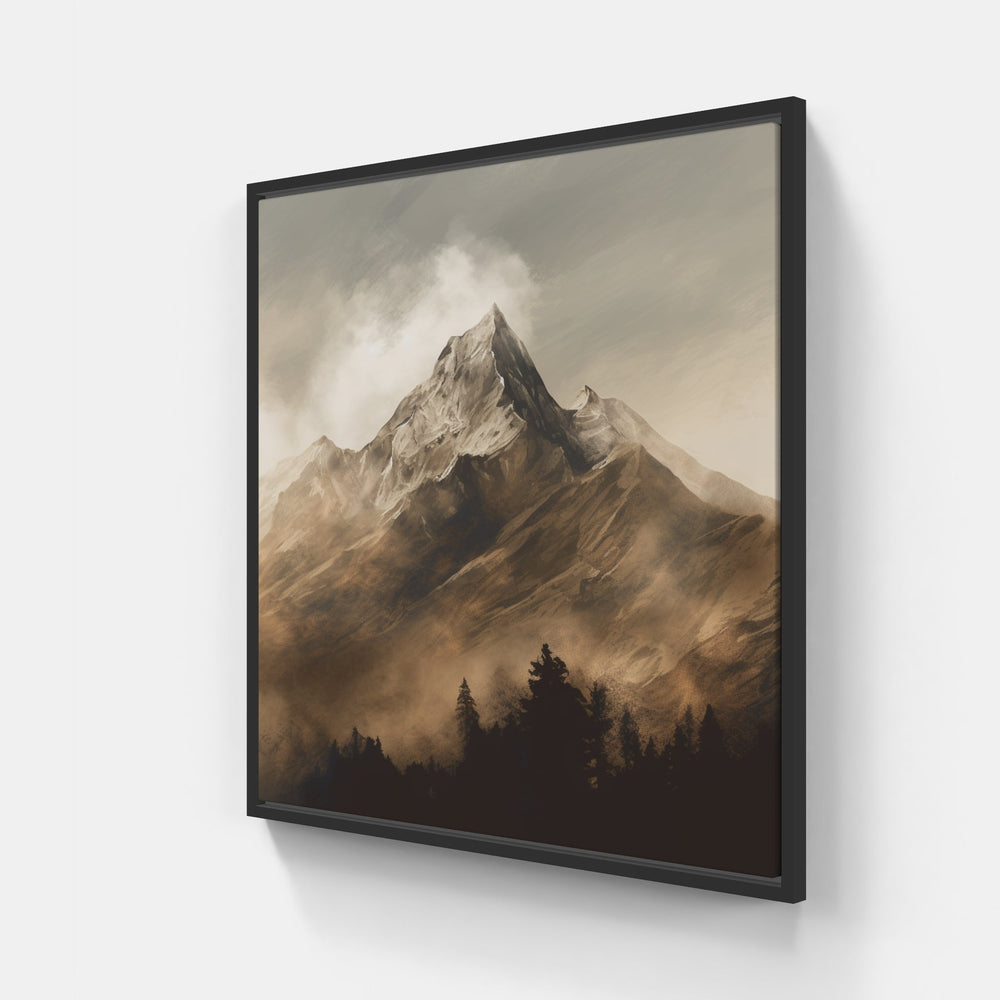 Enchanting Mountain Scenery-Canvas-artwall-20x20 cm-Black-Artwall