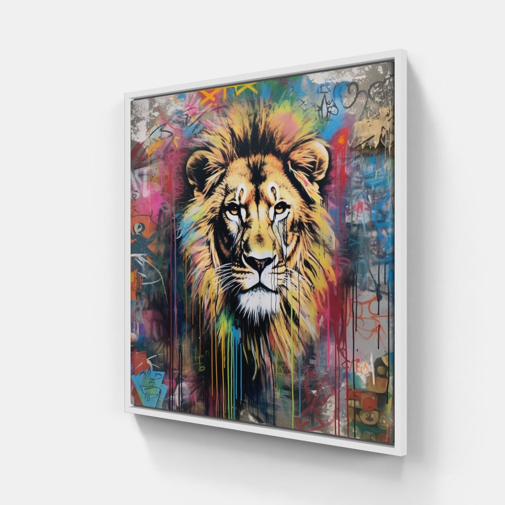 Lion Roar Pounce Pride-Canvas-artwall-20x20 cm-White-Artwall
