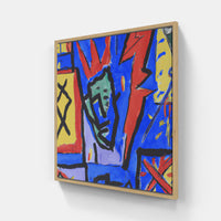 Basquiat On Time-Canvas-artwall-20x20 cm-Wood-Artwall