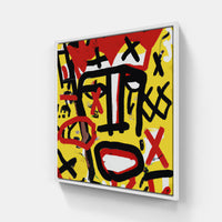 Basquiat rhyme divine-Canvas-artwall-20x20 cm-White-Artwall