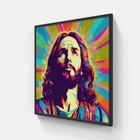 Jesus Peace-Canvas-artwall-20x20 cm-Black-Artwall
