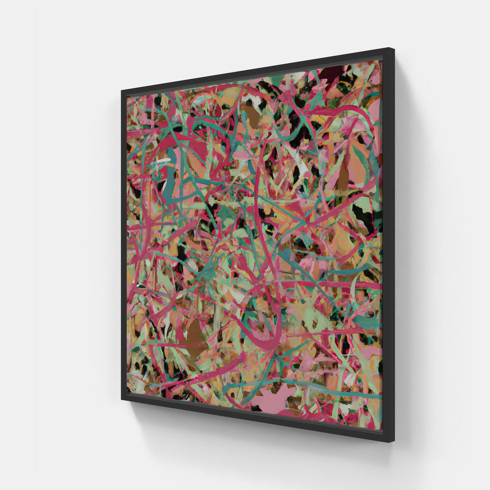 Pollock swirls-Canvas-artwall-20x20 cm-Black-Artwall