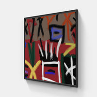 Basquiat creativity reigns-Canvas-artwall-20x20 cm-Black-Artwall