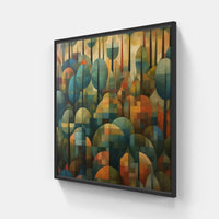 Hidden Forest Waterfall-Canvas-artwall-20x20 cm-Black-Artwall