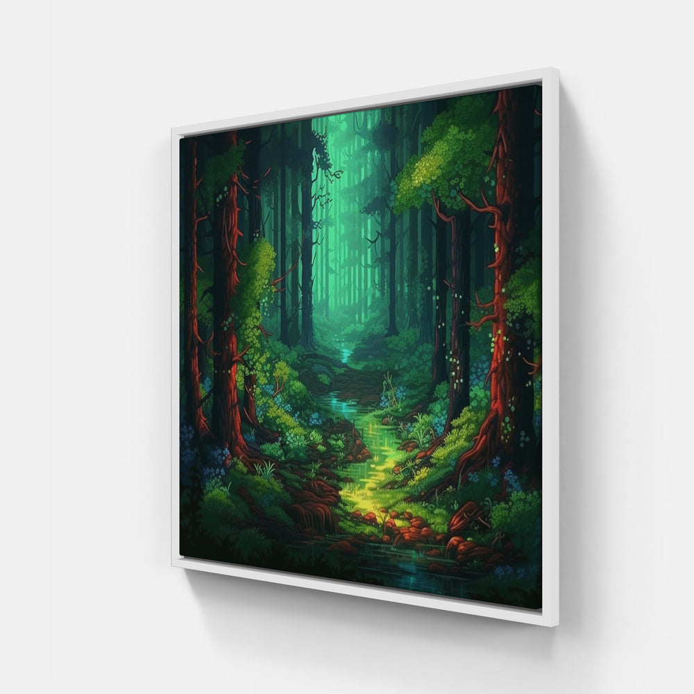 Mossy Forest Floor-Canvas-artwall-20x20 cm-White-Artwall
