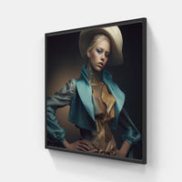 Chic Fashion Serenade Unveiled-Canvas-artwall-20x20 cm-Black-Artwall