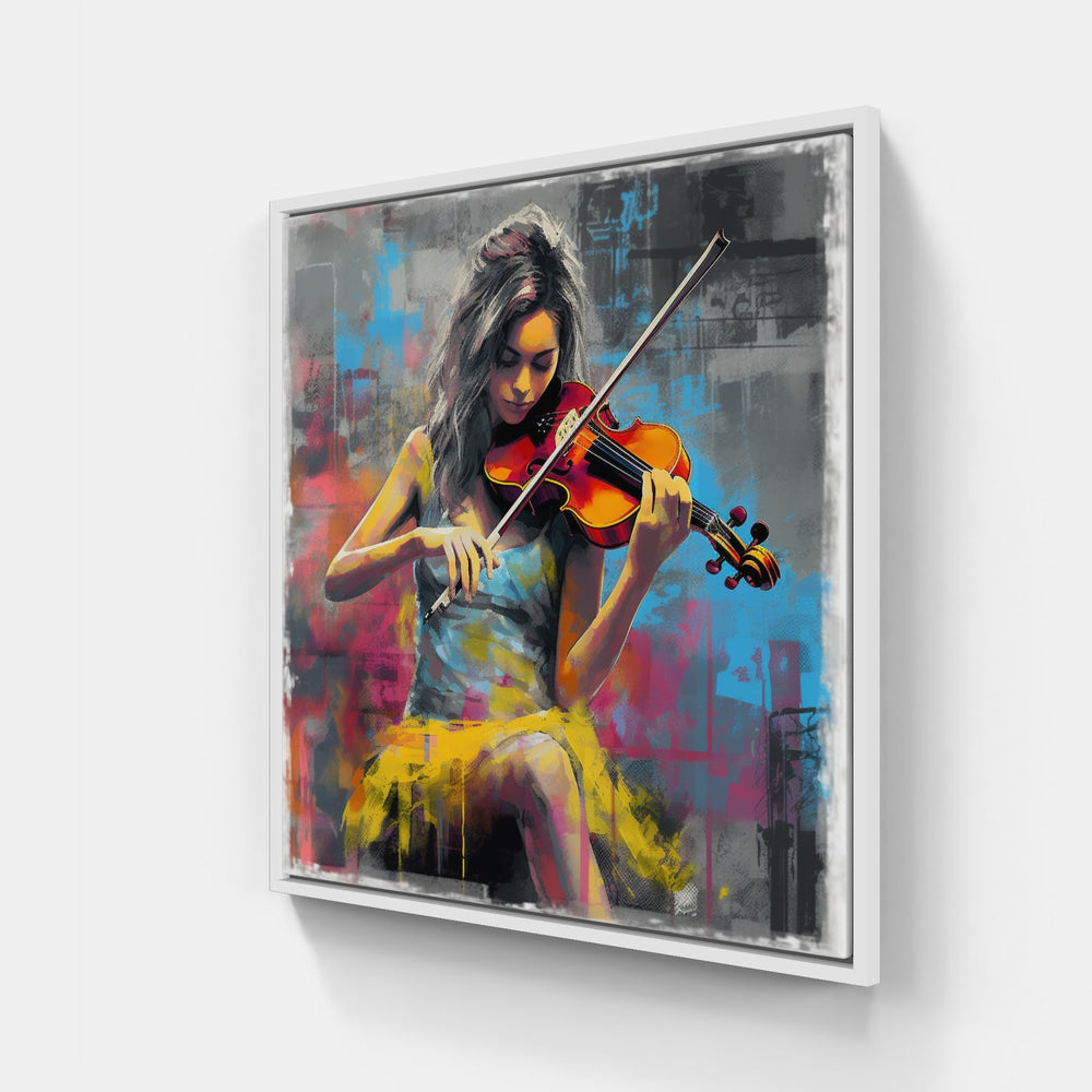 Soothing Violin Harmony-Canvas-artwall-20x20 cm-White-Artwall
