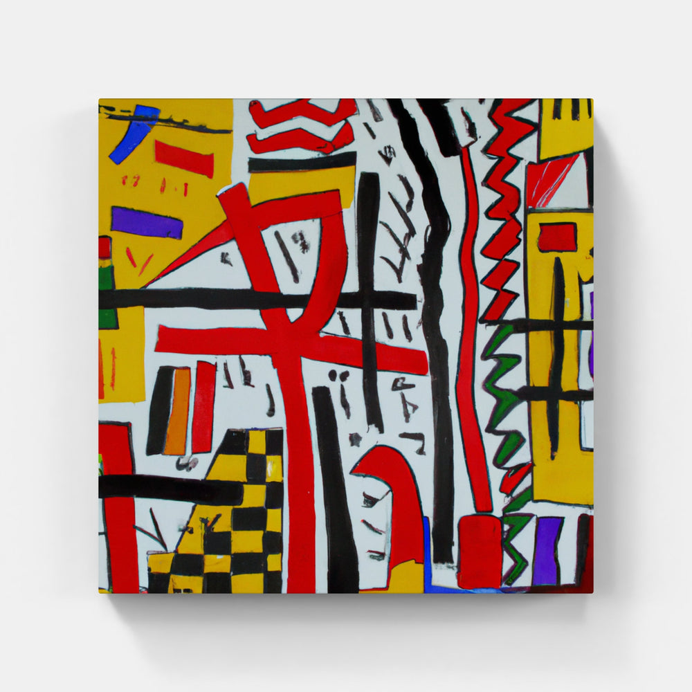 Basquiat seeks vibrant-Canvas-artwall-Artwall