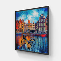 Amsterdam Reflections"-Canvas-artwall-20x20 cm-Black-Artwall
