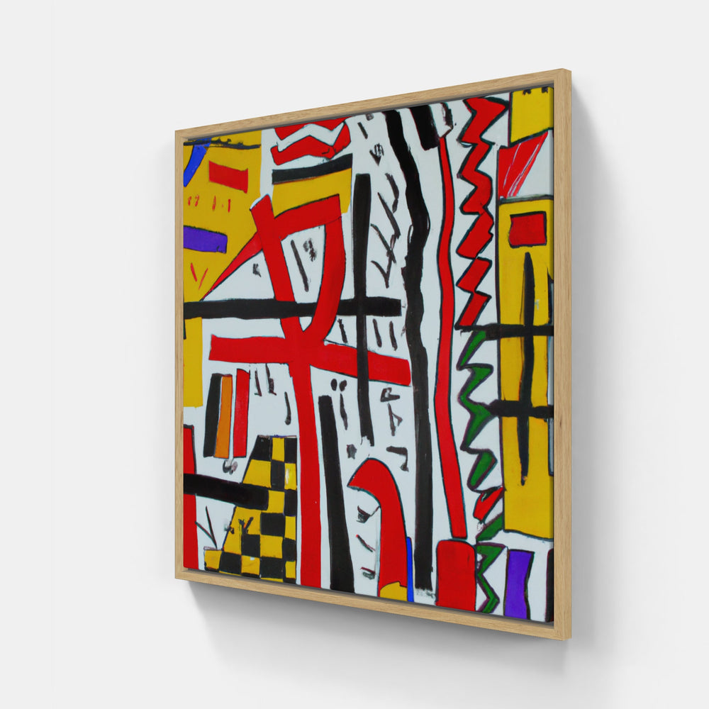 Basquiat seeks vibrant-Canvas-artwall-20x20 cm-Wood-Artwall