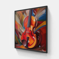 Heavenly Violin Muse-Canvas-artwall-20x20 cm-Black-Artwall