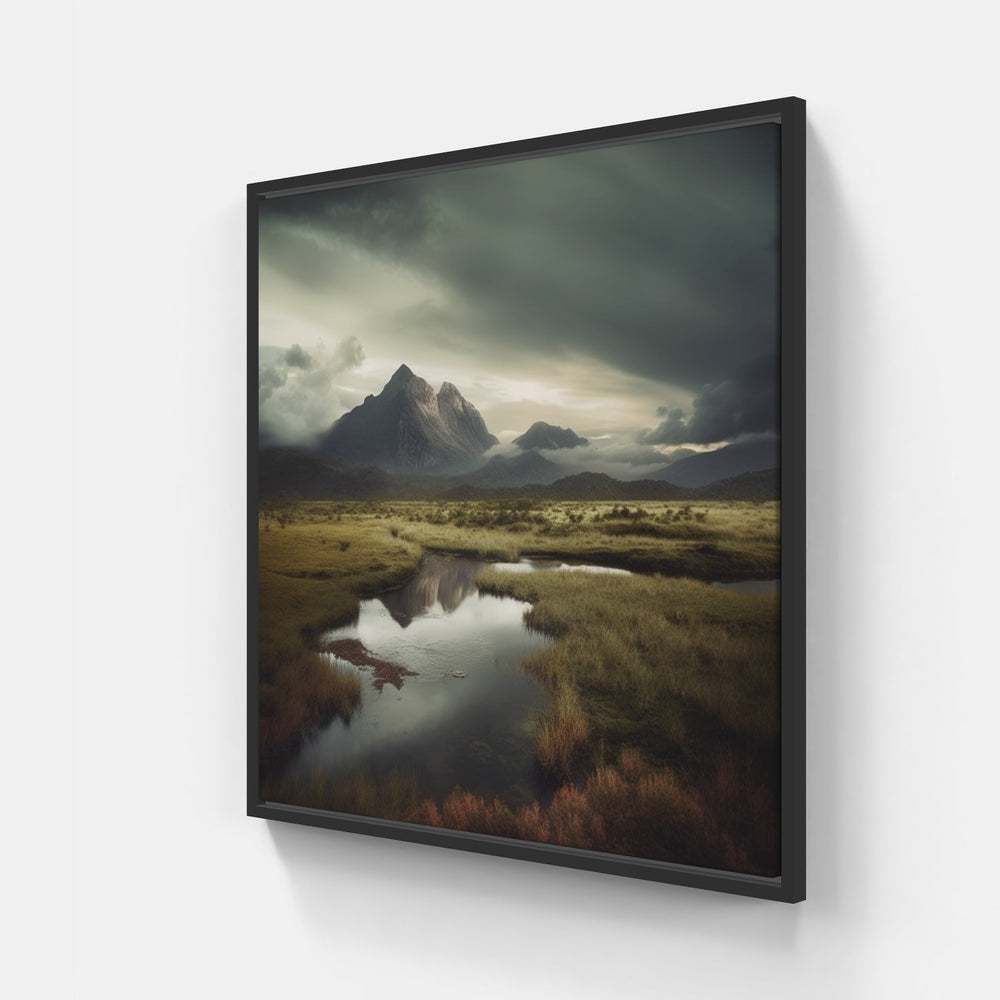 Majestic Earth, Eternal Charm-Canvas-artwall-40x40 cm-Black-Artwall