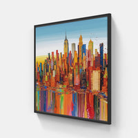 NYC Visions-Canvas-artwall-20x20 cm-Black-Artwall