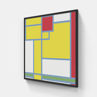Mondrian abstract dreams-Canvas-artwall-20x20 cm-Black-Artwall