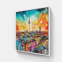 Berlin's vibrant strokes-Canvas-artwall-20x20 cm-White-Artwall