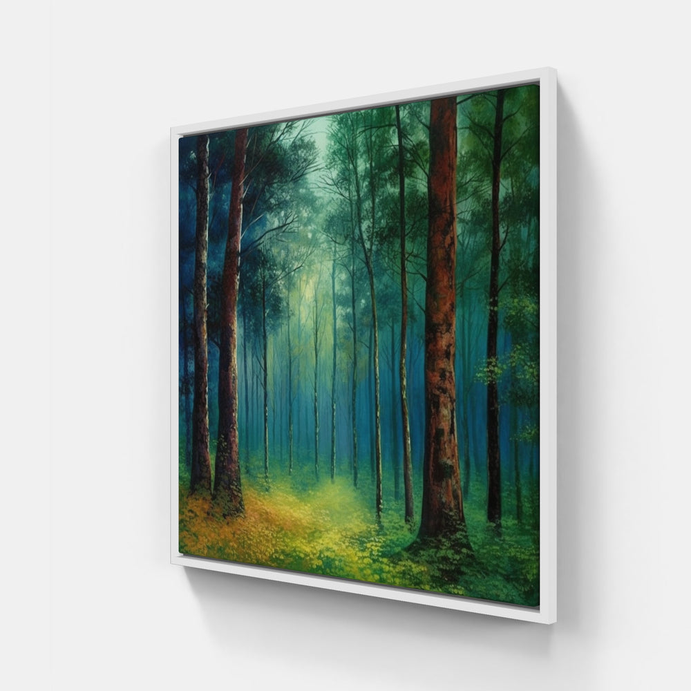 Serene Forest Lake-Canvas-artwall-20x20 cm-White-Artwall
