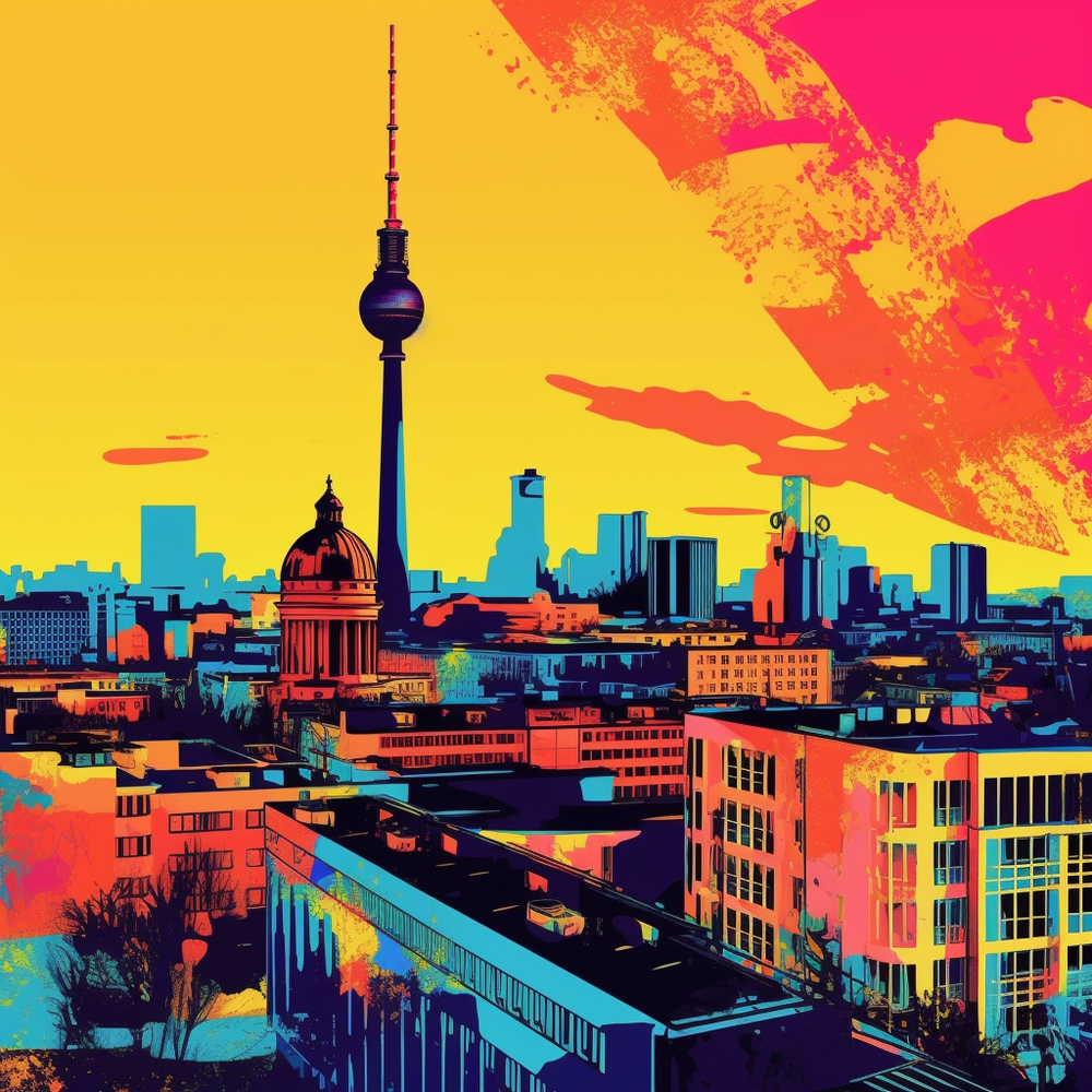 Berlin Dynamic Cityscape-Canvas-artwall-Artwall