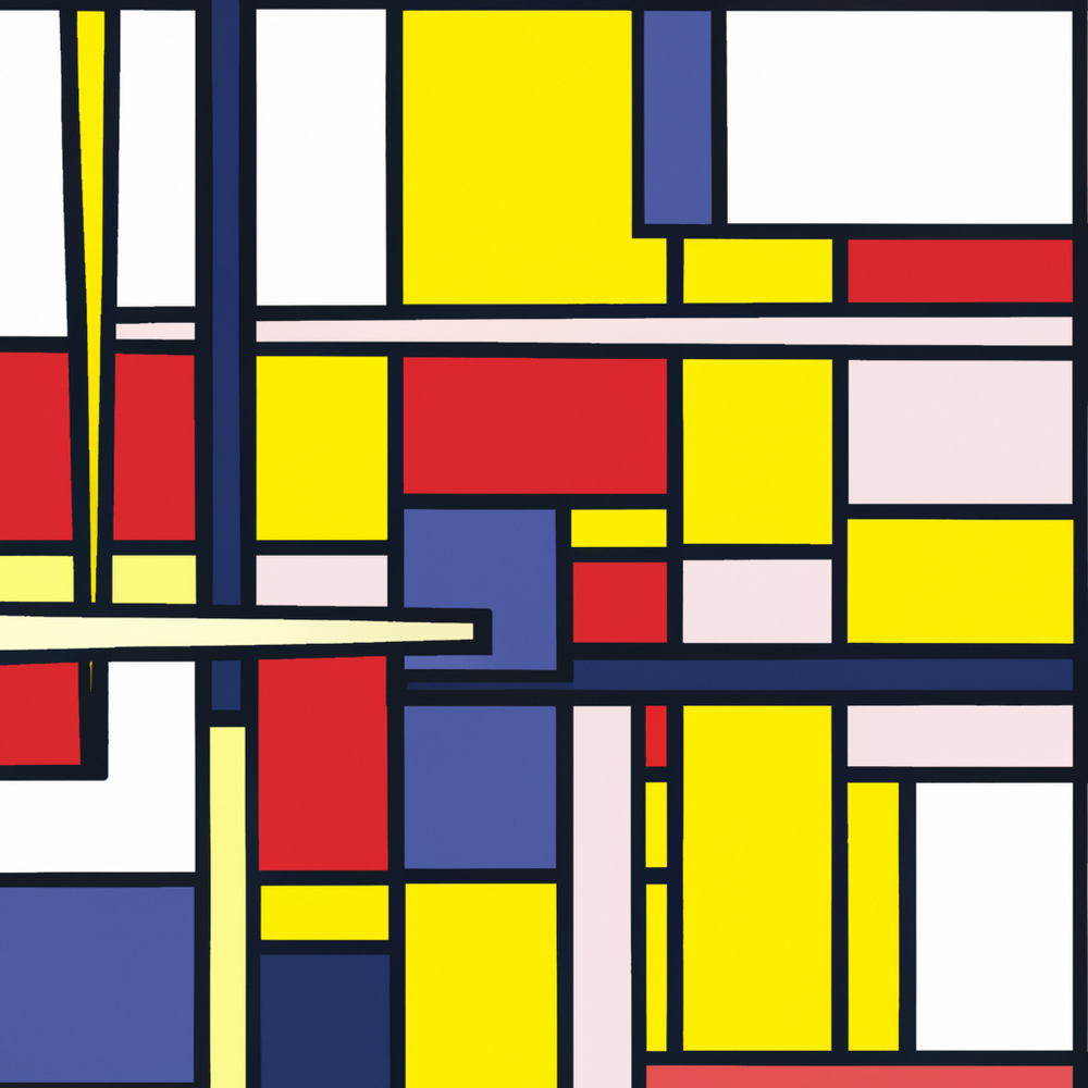 Mondrian canvas vivid-Canvas-artwall-Artwall