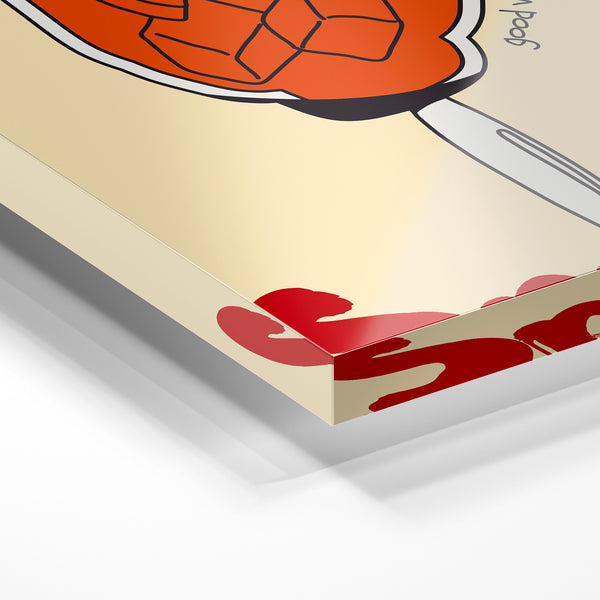 Affiche Spritz line art, style rétro années 70 — Verre acrylique