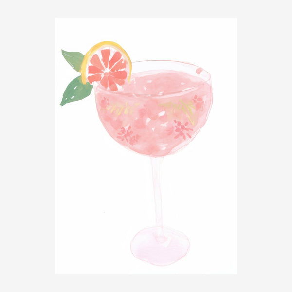 Cocktail rose et pamplemousse minimaliste — Toile sur châssis
