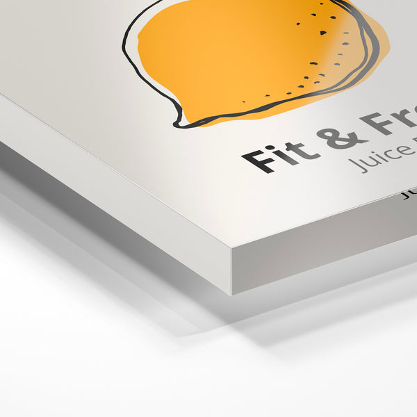 Citron Fit & Fresh - Line art minimaliste — Verre acrylique