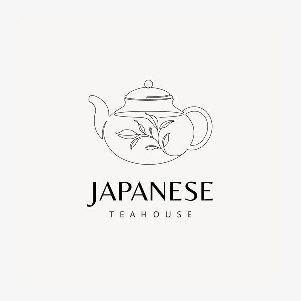 Théière Japonaise et Feuillage, line art minimaliste — Toile sur châssis