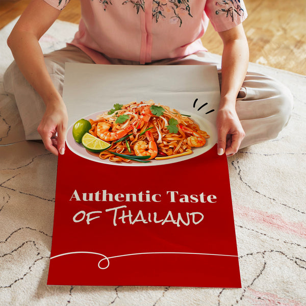 Affiche saveurs thaïlandaises aux crevettes — Poster HP mat