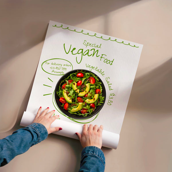 Affiche vegan food et recettes de salade — Poster HP mat