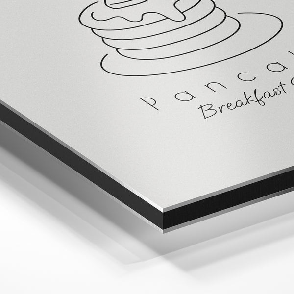 Logo Pancake Breakfast Café en ligne fine art — Aluminium Dibond