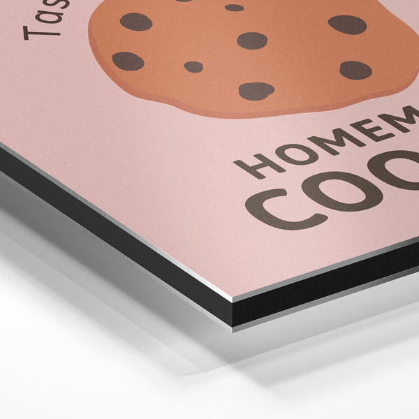 Biscuits faits maison, affiche rose poudré — Aluminium Dibond