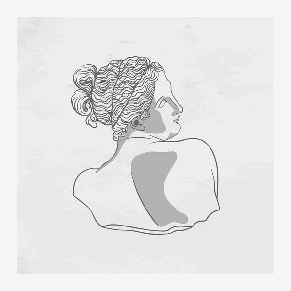 Buste de femme profil line art minimaliste — Toile sur châssis