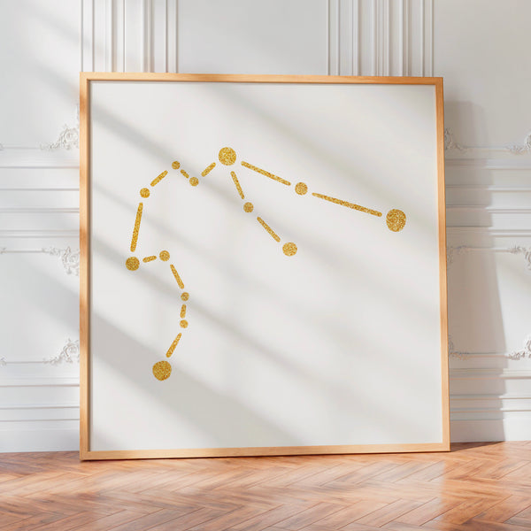 Constellation en ligne or et beige minimaliste — Poster HP mat