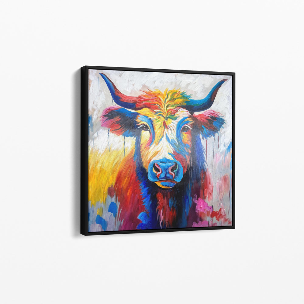 Cow Face Illustration Tableau Abstrait