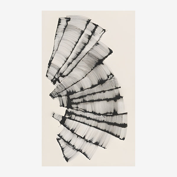 Composition abstraite noir et blanc géométrique — Toile sur châssis