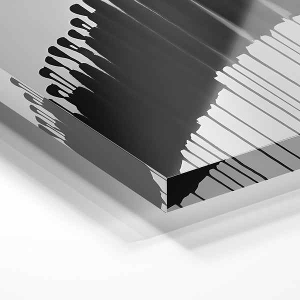 Gradation de silhouettes en noir et blanc — Verre acrylique