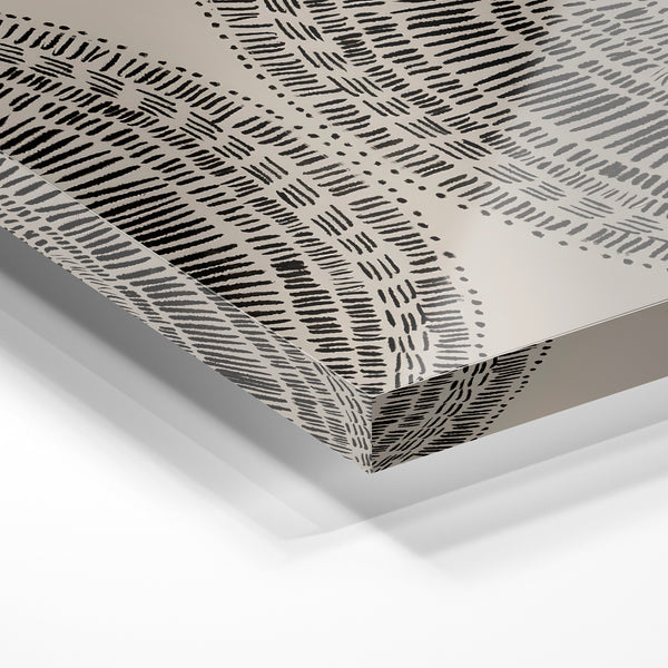 Formes organiques en line art noir et blanc — Verre acrylique