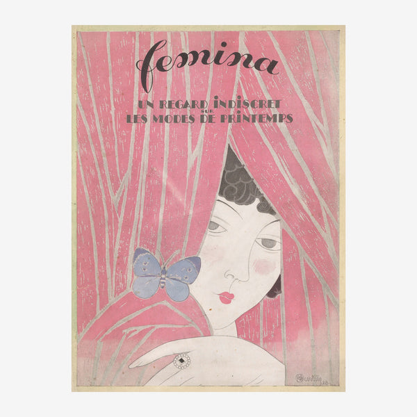 Femina, affiche vintage mode rétro art déco — Poster HP mat