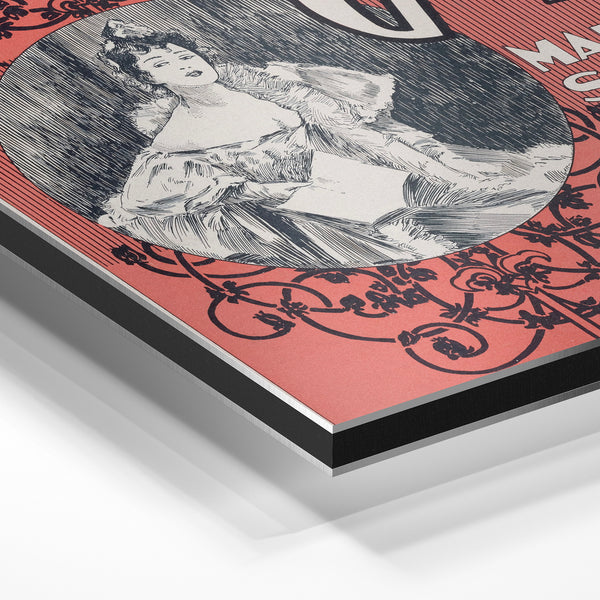The Society Girl, affiche vintage années 1900 — Aluminium Dibond