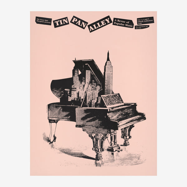 Tin Pan Alley, affiche pop-art rétro musique — Toile sur châssis