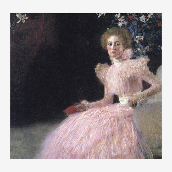 Portrait de femme rose poudré, style classique — Toile sur châssis
